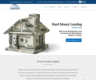 Capstonelending.com(Austin Best Hard Money Loan Lenders Investors Financing In Austin TX) Screenshot