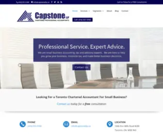 Capstonellp.ca(Capstone LLP Chartered Professional Accountants) Screenshot