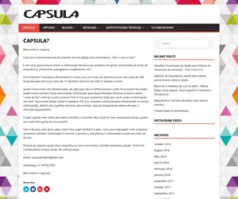 Capsula.arq.br(Plataforma de Suporte Técnico para Arquitetura) Screenshot