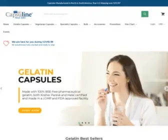 Capsuline.com(Shop online vegetarian & gelatin empty capsules) Screenshot
