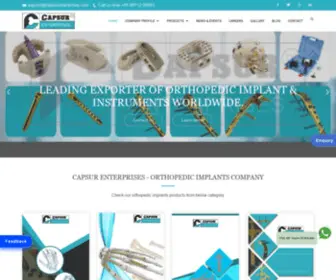 Capsurenterprises.com(Orthopedic Implants Company in India) Screenshot