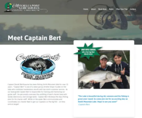 Captainbert.com(Smith Mountain Lake Guided Fishing Charters with Capt) Screenshot