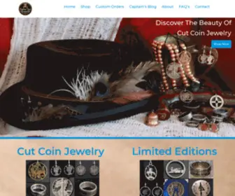 Captaincarlscoincreations.com(Cut coin jewelry including necklaces) Screenshot