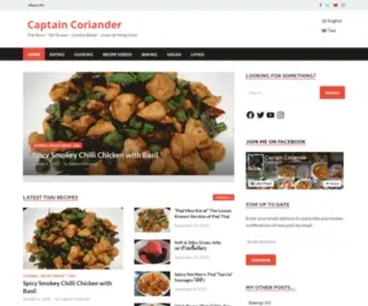 Captaincoriander.com(Captain Coriander) Screenshot