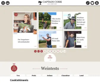 Captaincork.com(Wein Magazin rund um Wein und Co) Screenshot
