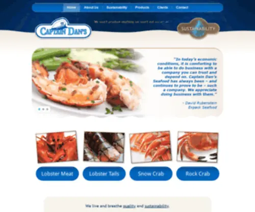 Captaindans.com(Captain Dan's Seafood) Screenshot