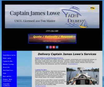 Captainjameslowe.com(Yacht Delivery) Screenshot