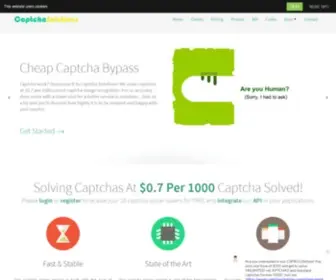 Captchasolutions.com(Free Auto Captcha Solver Service and Cheap Captcha Bypass Service Provider) Screenshot