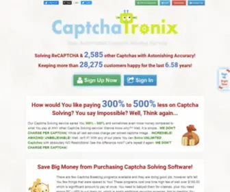 Captchatronix.com(Fast, Cheap & Accurate Captcha Solving Service) Screenshot