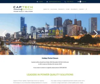 Captech.com.au(Capacitor, Power Factor Correction) Screenshot