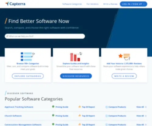 Capterra.us(Top Software at Capterra) Screenshot