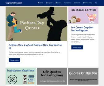 Captionspro.com(We Provide all type of Instagram Captions) Screenshot