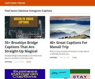 Captionstrend.xyz(Good Instagram Captions For Your Photos) Screenshot