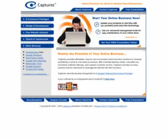 Captures.com(Ecommerce Software & Shopping Cart Solutions) Screenshot