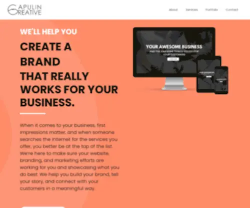 Capulincreative.com(Helping Small Businesses Succeed Online) Screenshot