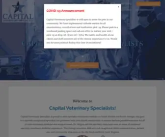CapVetspecialists.com(Tallahassee Veterinarians at Capital Veterinary Specialists goal) Screenshot