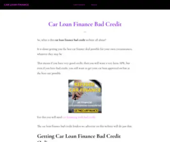 Car-Loan-Finance.com(Car Loan Finance Bad Credit For Any Vehicle) Screenshot