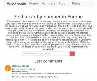 Car-Number.com(Find a car by number in Europe) Screenshot