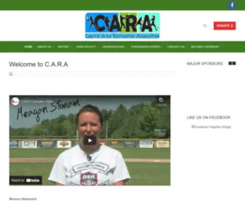 Cara-Maine.org(Capitol Area Recreation Association) Screenshot