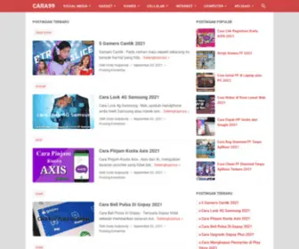 Cara99.com(Adalah situs web berita seputar perkembangan teknologi seperti sosial media) Screenshot