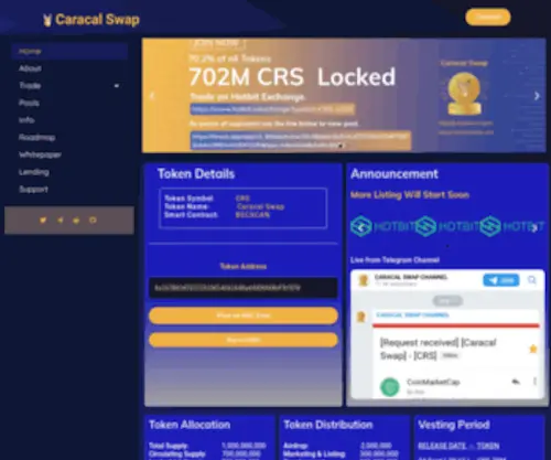 Caracalswap.com(Bot Verification) Screenshot