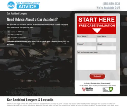 Caraccidentlawyeradvice.com(Car Accident Lawyer Advice) Screenshot