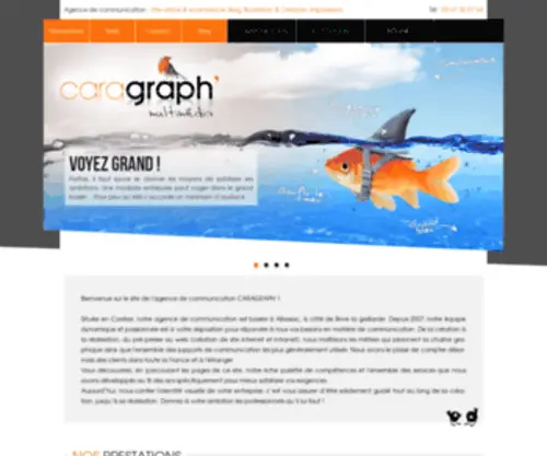 Caragraph.fr(Agence de communication : Création de site internet) Screenshot