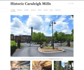 Caraleighmills.org(Historic Caraleigh Mills) Screenshot