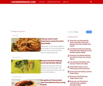 Cararesepmasak.com(Kumpulan Resep Masakan Makanan dan Tutorial Memasak) Screenshot