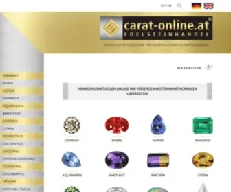 Carat-Online.at(Diamanten und Schmucksteine online kaufen) Screenshot