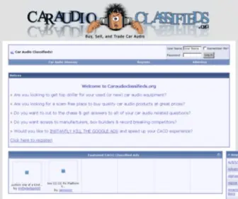 Caraudioclassifieds.org(Car Audio Classifieds) Screenshot