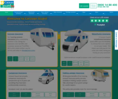 Caravaninsurance.com(Caravan and motorhome insurance from Caravan Guard) Screenshot