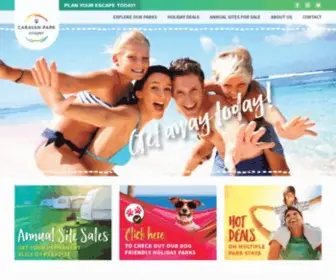 Caravanparkescapes.com.au(Breeze Holiday Parks) Screenshot