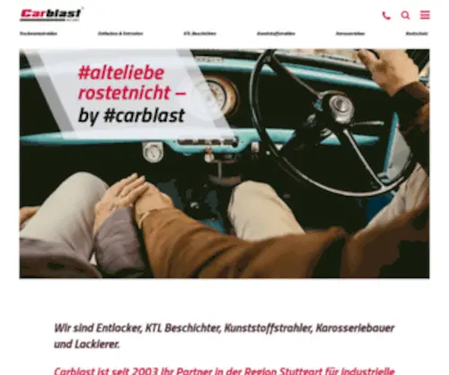 Carblast.de(Ihr Partner für industrielle Restaurierung und Konservierung von Fahrzeugen) Screenshot