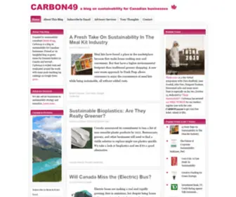 Carbon49.com(Sustainability for Canadian businesses) Screenshot