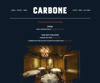 Carbonenewyork.com(CARBONE) Screenshot