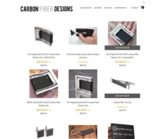 Carbonfiberdesigns.com(Premium Carbon Fiber Money Clips by Carbon Fiber Designs) Screenshot