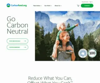 Carbonfund.org(Carbon Neutrality for Individuals and Businesses) Screenshot