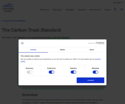 Carbontruststandard.com(The Carbon Trust Standard) Screenshot