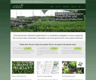 Carbrooknursery.com.au(Wholesale Tubestock Nursery in Queensland) Screenshot