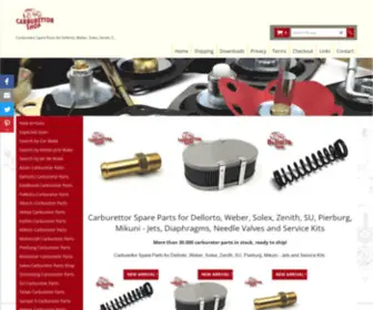 Carburettorshop.com(Carburettor Spare Parts for Dellorto) Screenshot