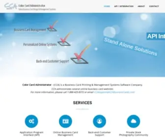 Cardadmin.com(CCA Business Cards) Screenshot