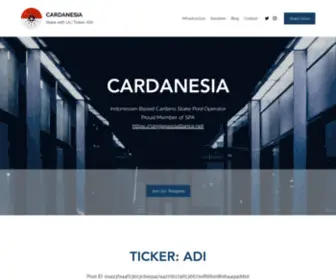Cardanesia.com(Best Cardano ADA Staking Pool) Screenshot