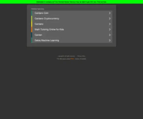 Cardano.ca(Cardano) Screenshot