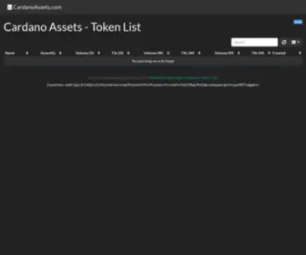 Cardanoassets.com(Token List) Screenshot