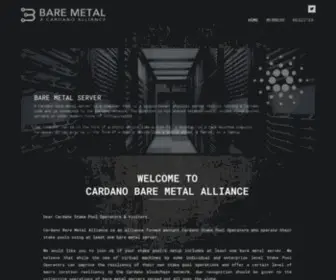 Cardanobaremetal.com(Cardano Bare Metal Alliance) Screenshot