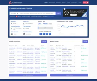 Cardanoscan.io(The cardano (ada) explorer) Screenshot