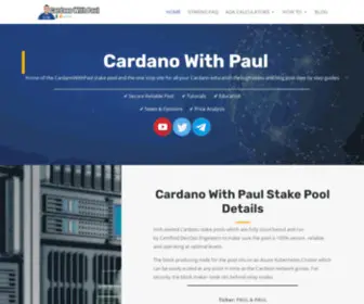 Cardanowithpaul.com(Cardano With Paul Staking Pool) Screenshot