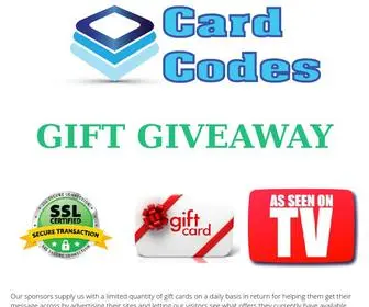 Cardcodes.site(Gift Card Giveaway) Screenshot