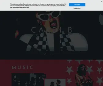 Cardibofficial.com(Official website for Cardi B) Screenshot